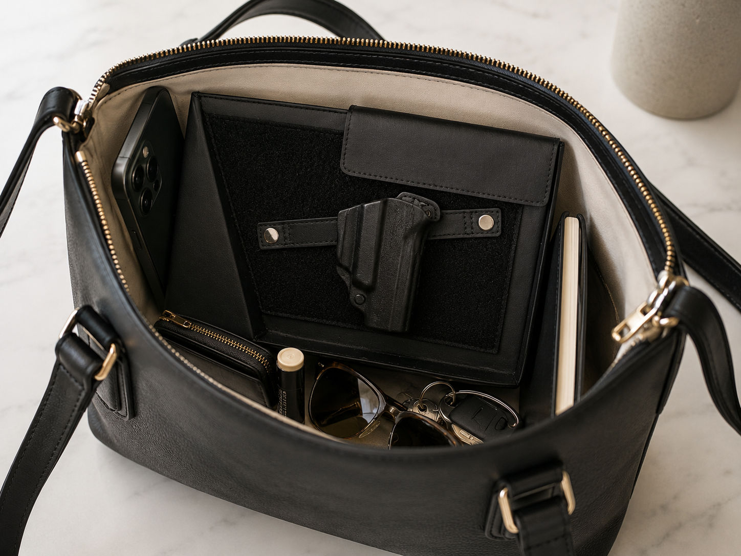 Anchor System inside a purse